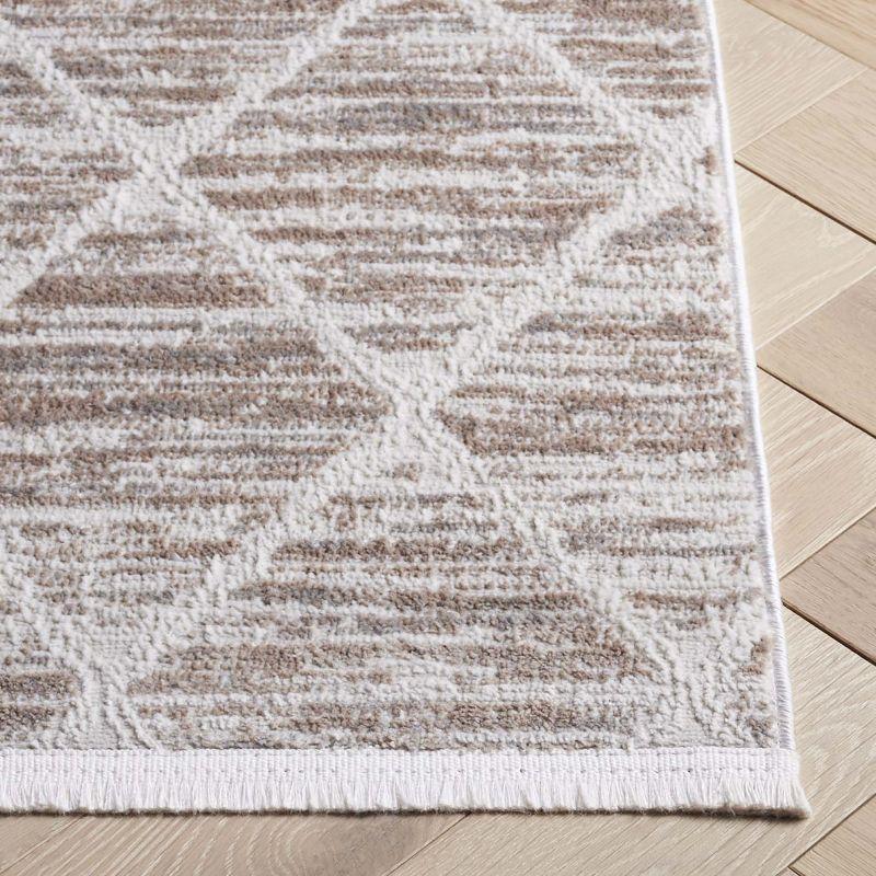 Mila MIL240 Power Loomed Indoor Area Rug - Beige/Ivory - 6'7"x6'7"- Safavieh