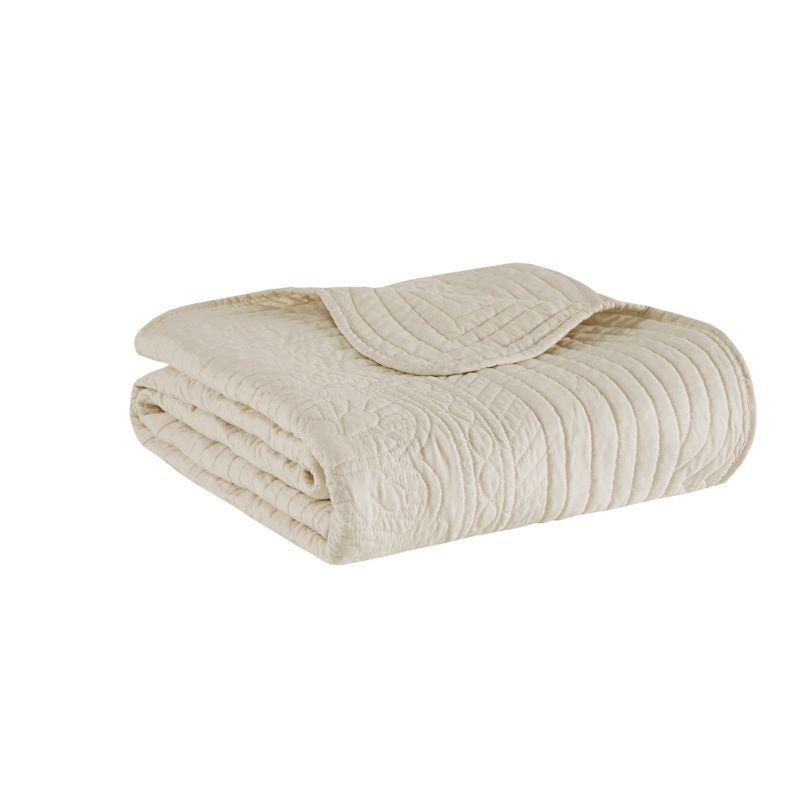 Madison Park Journey Oversized Quilted Throw with Scalloped Edges