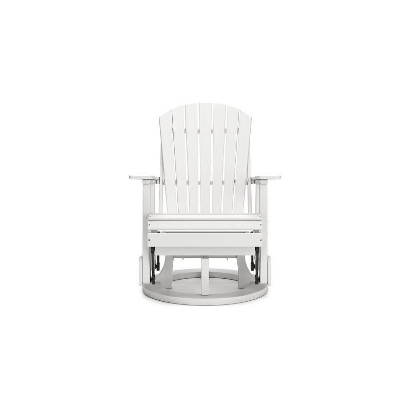 Signature Design by Ashley Hyland wave Outdoor Swivel Glider Chair, White