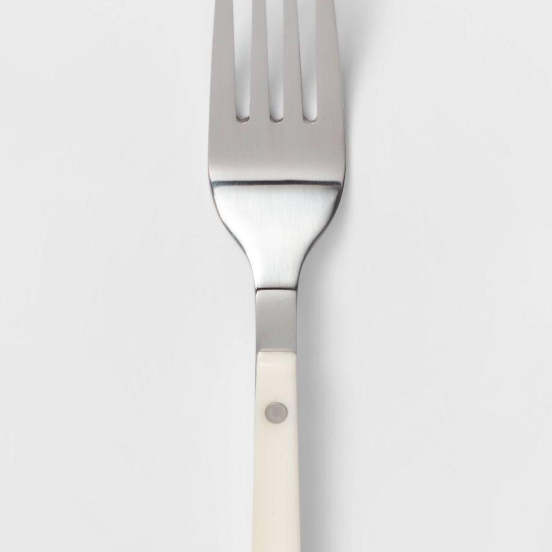 20pc Stainless Steel Burlington Silverware Set Cream - Threshold™: Flatware Set with Forks, Spoons & Knives, Service for 4