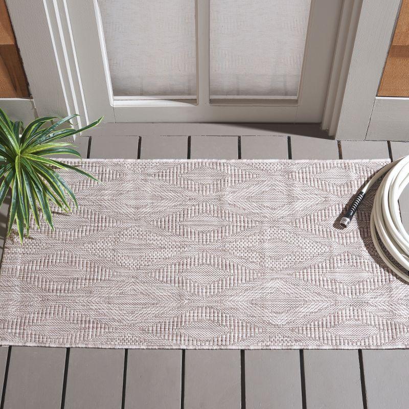 Courtyard CY8522 Power Loomed Indoor and Outdoor Accent Rug - Beige/Beige - 2'7"x5' - Safavieh