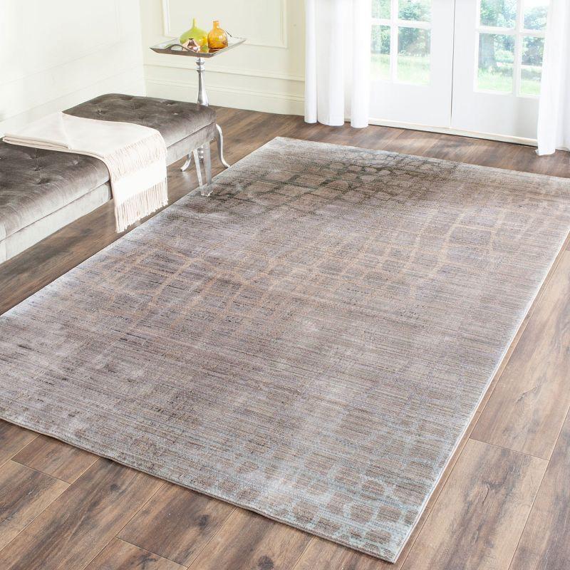 Valencia Grey and Multicolor Synthetic 3' x 5' Area Rug