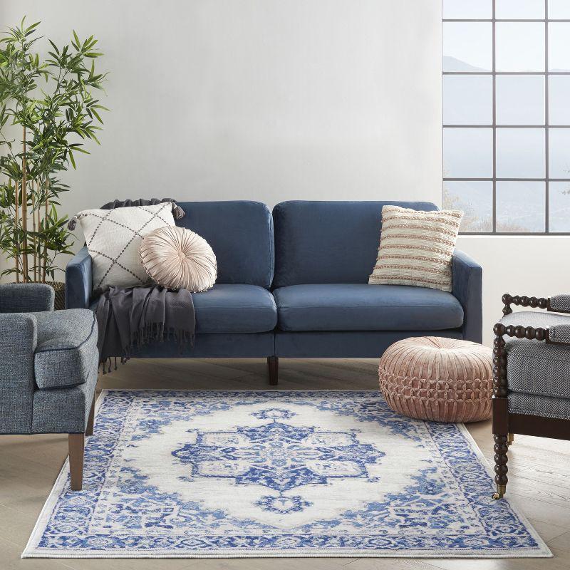 Nourison Whimsicle WHS03 Indoor only Area Rug - Ivory Blue 4' x 6'