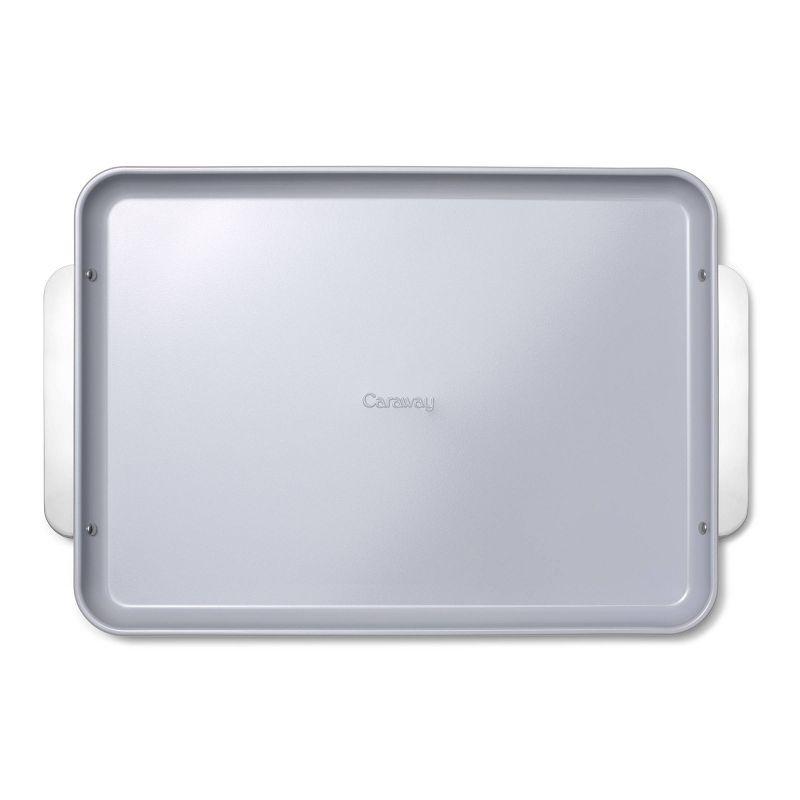 Caraway Non-Stick Ceramic Large Baking Sheet Navy: Aluminized Steel, Rectangle, Hand Wash, Cookie Sheet, 1 Year Warranty