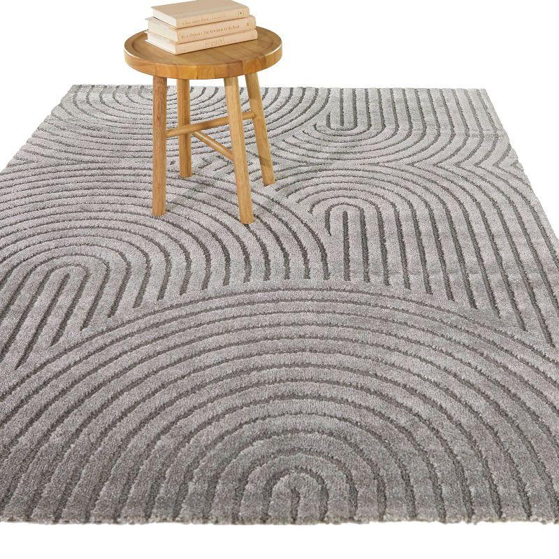 7'10"x10' Caserio Mid-Century Modern Abstract Rug Gray - Balta Rugs: Fade & Stain-Resistant, Pet Friendly, OEKO-TEX Certified
