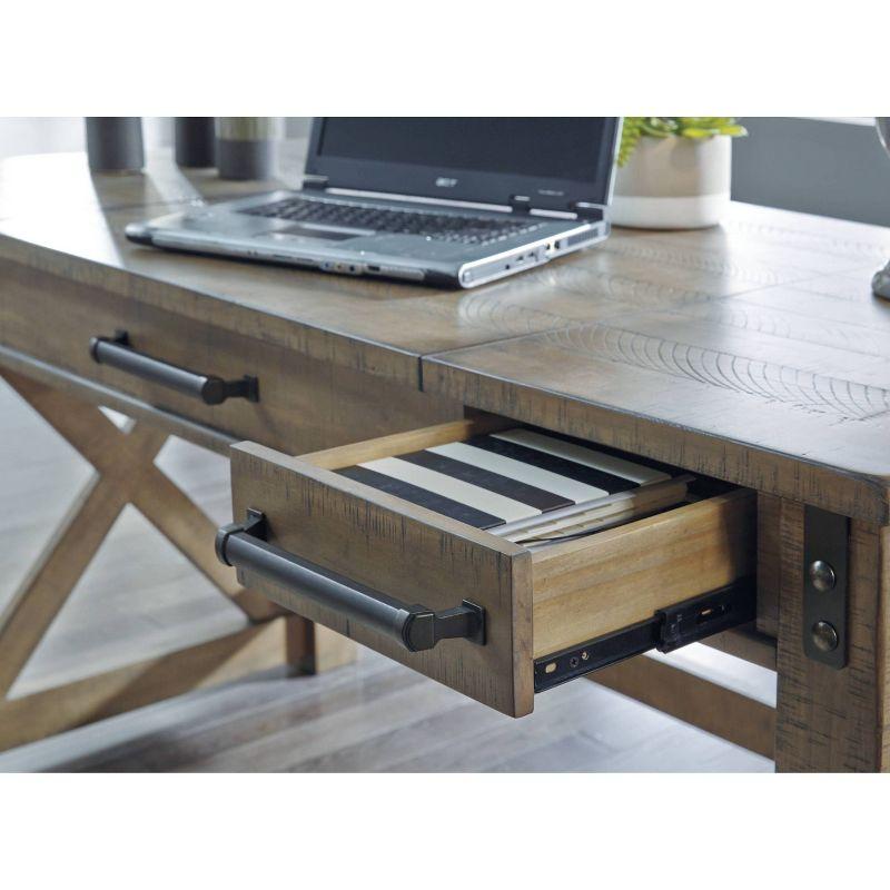 Aldwin Home Office Lift Top Writing and Computer Desk Black/Gray - Signature Design by Ashley: 60" Adjustable, with USB Charging Station