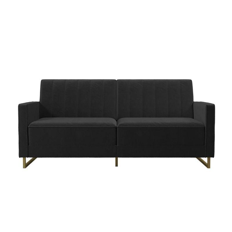 Skylar Full / Double 77'' Velvet Tufted Convertible Sofa