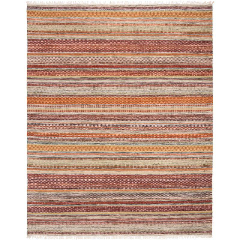 Striped Kilim STK311 Hand Woven Indoor Area Rug - Beige - 8'x10' - Safavieh