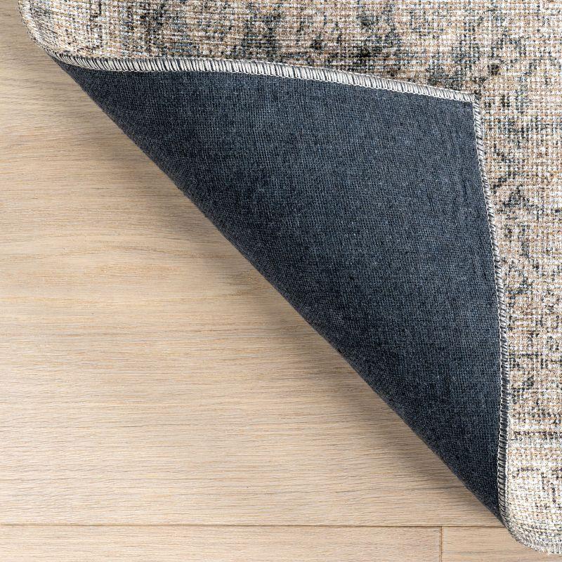 Nuloom Hillstone Collection Cally Traditional Vintage Medallion Area Rug, 5' x 8', Taupe