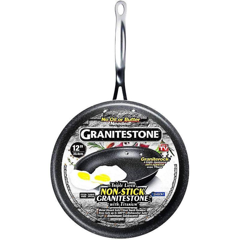 Granitestone Non-Stick Aluminum Frying Pan with Stay Cool Handles, Oven & Dishwasher Safe