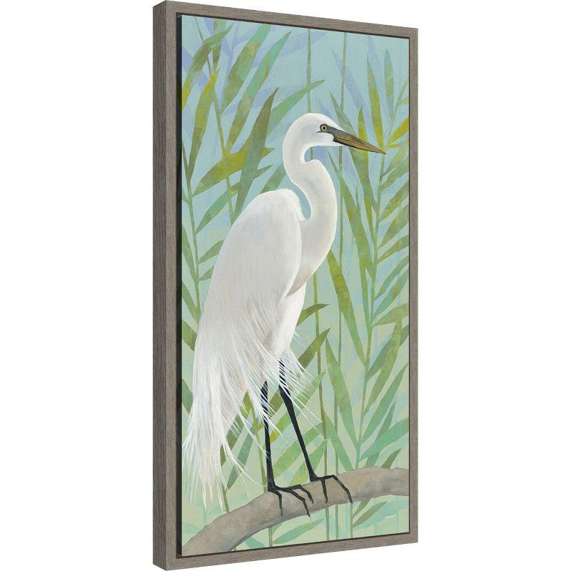 Amanti Art Egret by the Shore I by Kathrine Lovell Canvas Wall Art Print Framed 14-in. x 27-in.