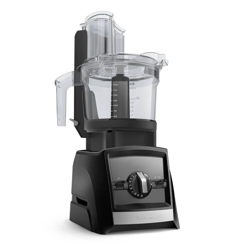 Vitamix Ascent Series 12-Cup Food Processor Attachment Black: BPA-Free, Dishwasher-Safe, Blender Accessory