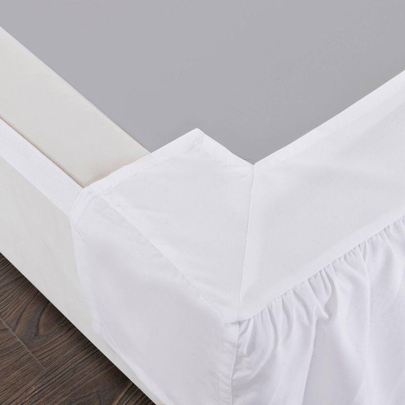 King White Ruffled Polyester Bed Skirt