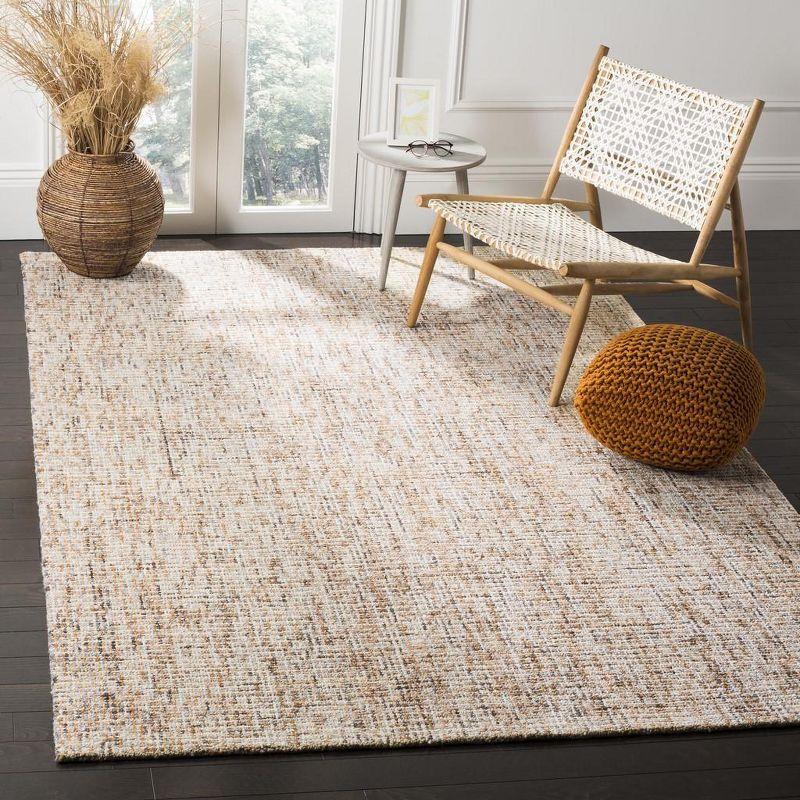 Elysian Gold and Azure Abstract Wool Blend 6' x 9' Area Rug