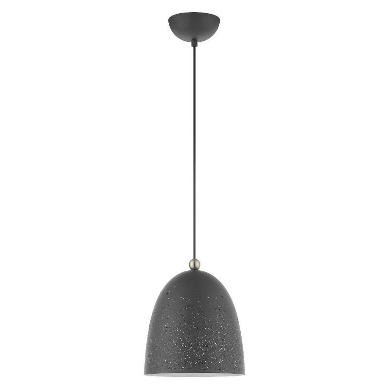 Scandinavian Gray and Brushed Nickel Globe Pendant Light