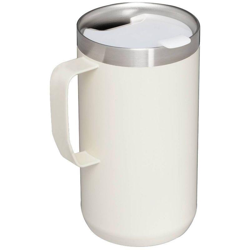 Stanley 24 oz Stainless Steel Classic Legendary Mug Cream Gloss: Dishwasher-Safe Drinkware for Hot & Cold Beverages