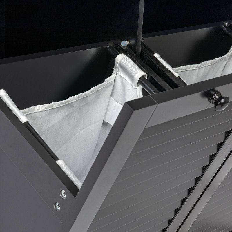 Tilt-out Cabinet Laundry Sorter with Shutter Front