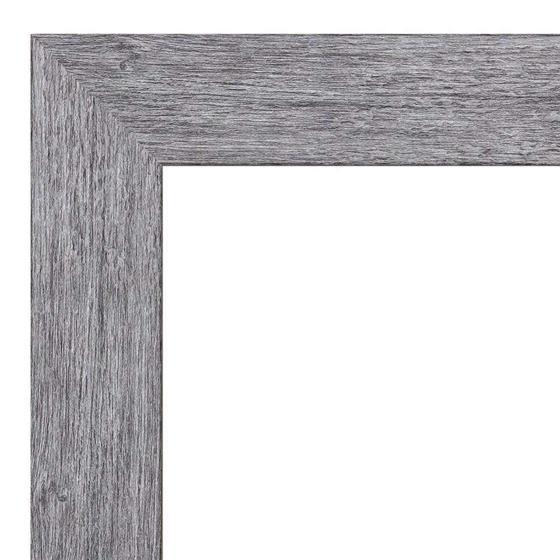 Amanti Art 23" x 29" Bark Rustic Framed Wall Mirror Gray : Beveled Glass, Polystyrene Frame, No Assembly Required