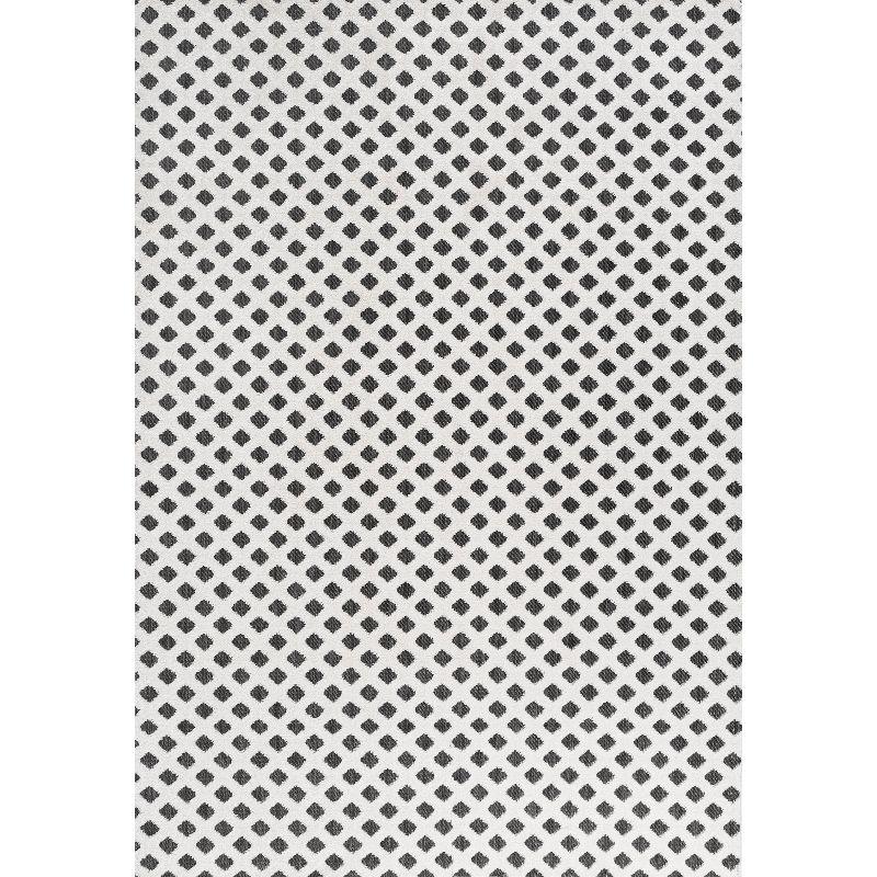 Rabat High-Low Pile Mini-Diamond Trellis Indoor/Outdoor Area Rug - JONATHAN Y