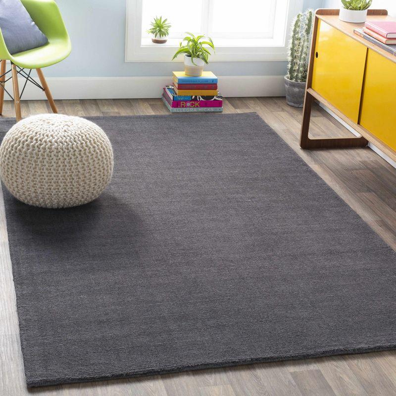 Hauteloom Brockton Solid Black Wool Rug