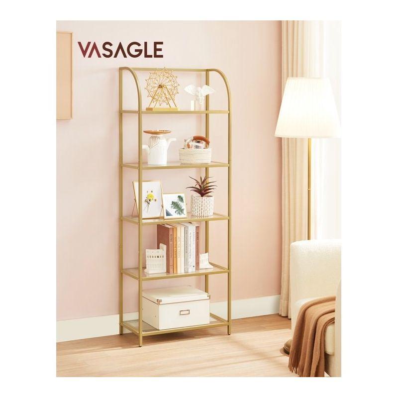 VASAGLE 5-Tier Storage Rack Bookshelf Bookcase