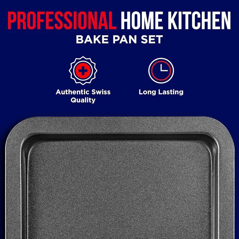 Lifemaster Non-Stick Steel 3 Piece Baking Sheet Set