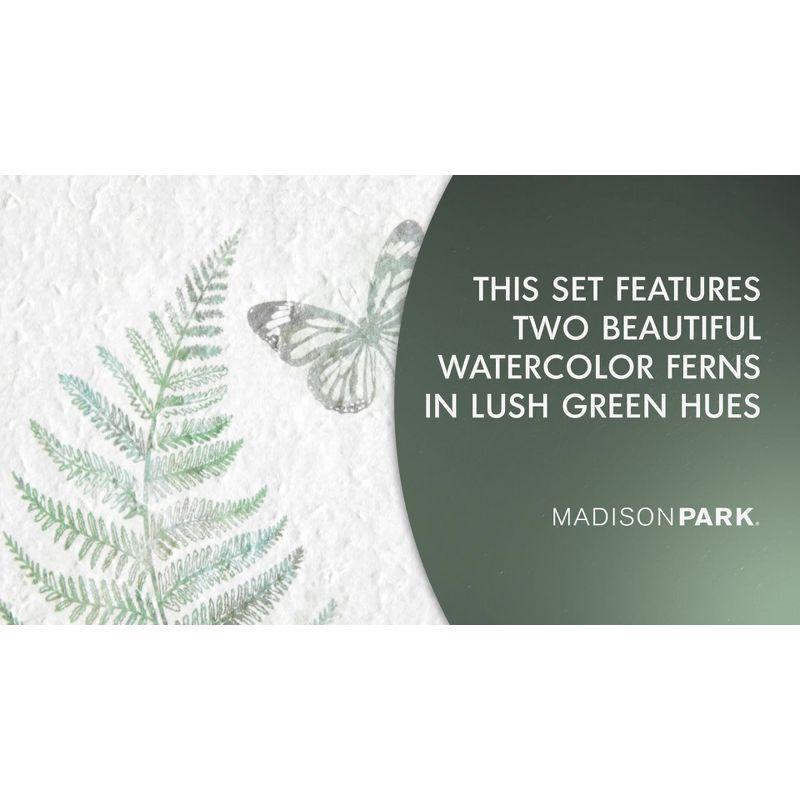 2pc Linden Fern Framed Wall Decor Art Set Natural - Madison Park