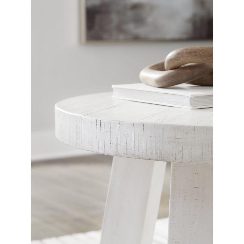 Signature Design by Ashley Jallison End Round Top Table, Off-White