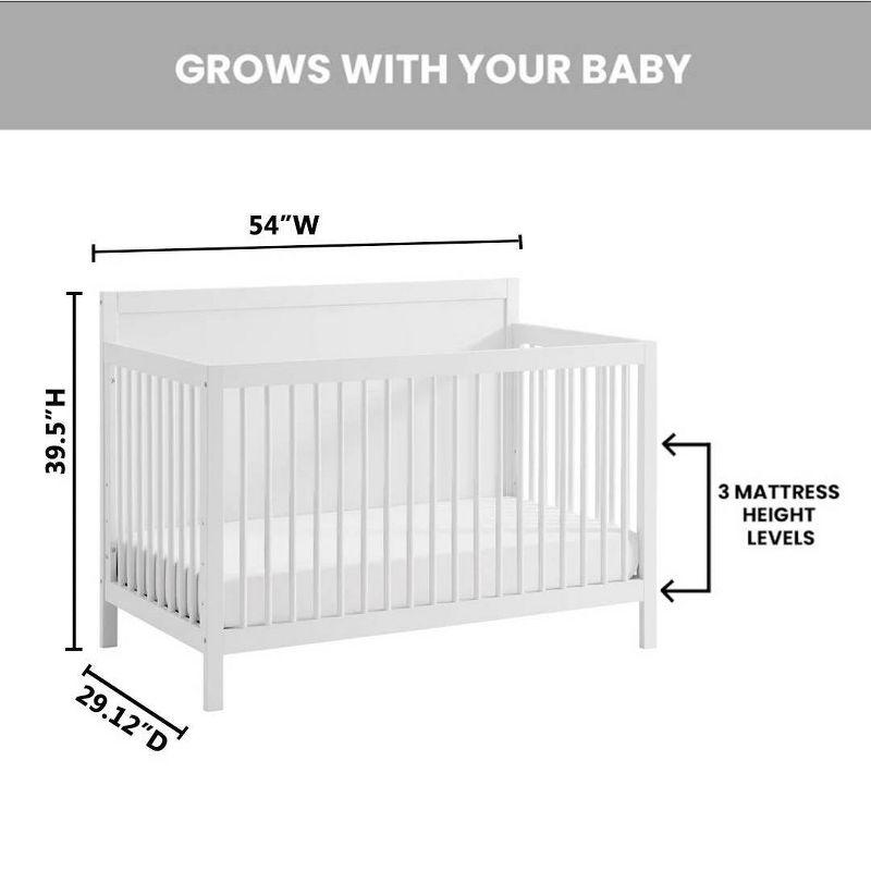 SOHO BABY Essential 4-in-1 Convertible Crib with Panel Headboard