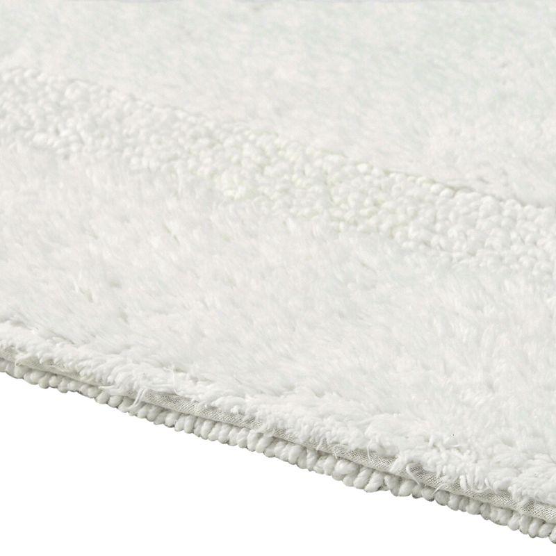 Better Trends Lux 100% Cotton Tufted Solid Reversible Bath Rug Set 2 PC (17" x 24" | 21" x 34") - Ivory