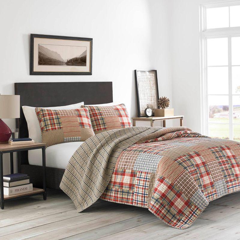 Hawthorne Reversible Quilt Set Brown - Eddie Bauer