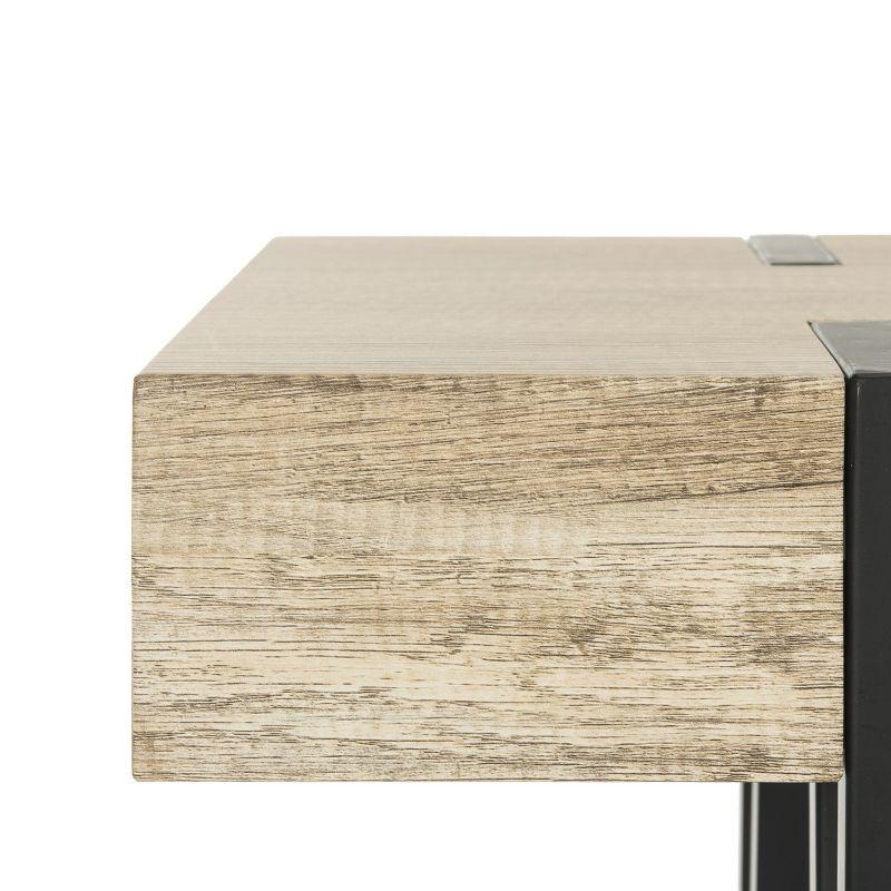 Alyssa Console Table - Multi/Brown/Black Metal Legs - Safavieh