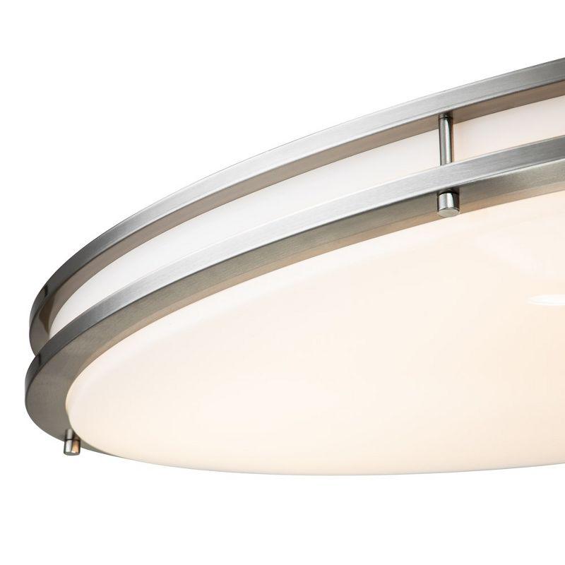 Kohlera 32.5"W Brushed Nickel Dimmable 3000K LED Oval Flush Mount