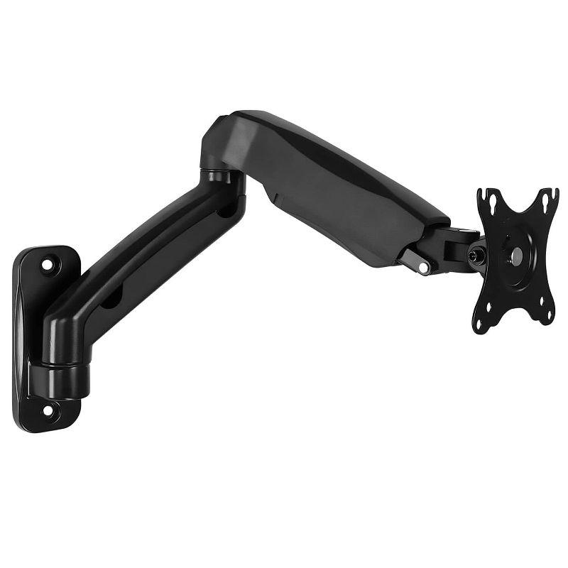 Black Adjustable Full Motion Wall Mount Monitor Arm