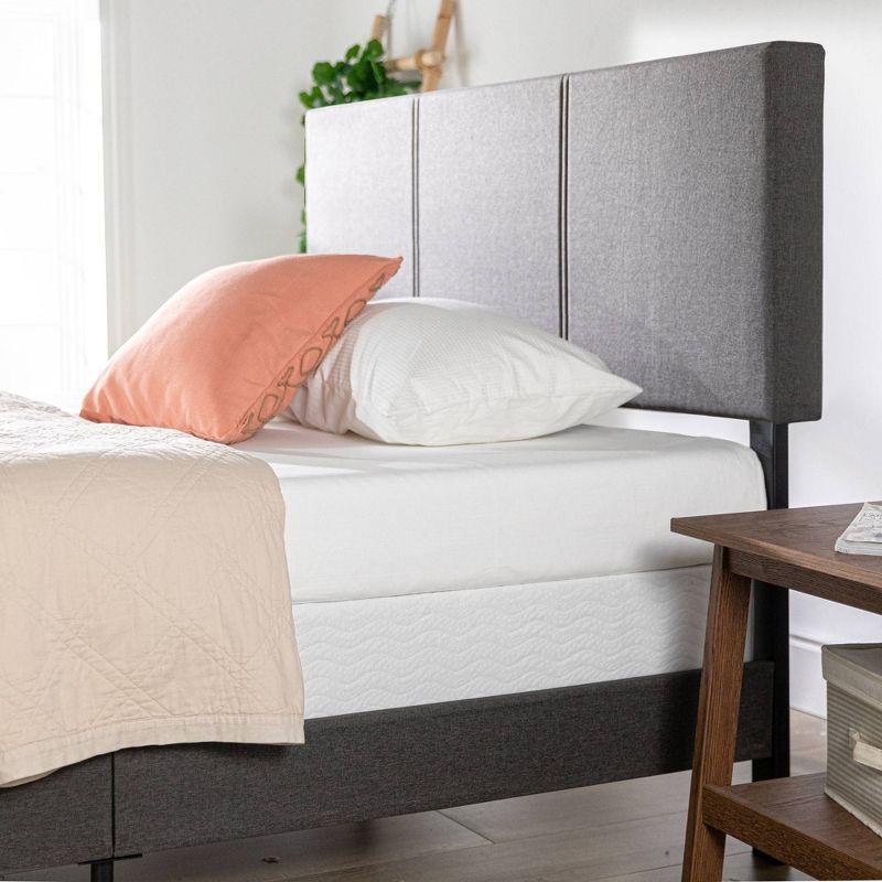 King Cambril Upholstered Bed Frame Gray - Zinus