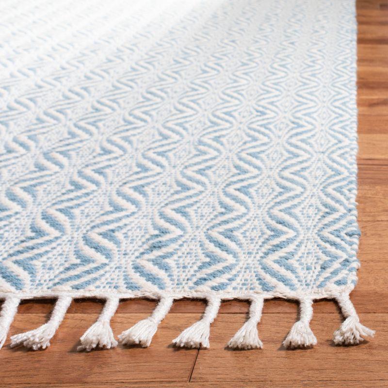 Coastal Bliss Blue Hand-Tufted Wool 8' x 10' Area Rug