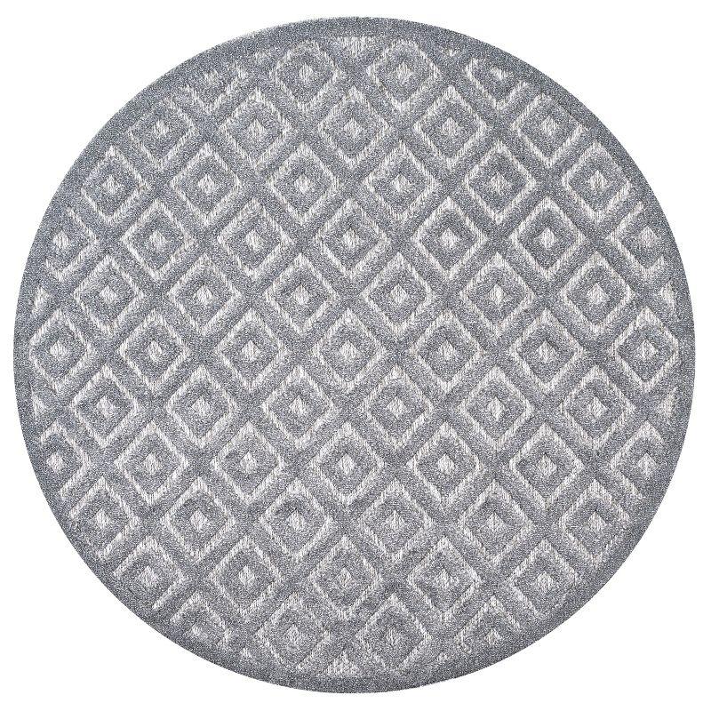 Portmany Neutral Diamond Trellis Indoor/Outdoor Area Rug - JONATHAN Y