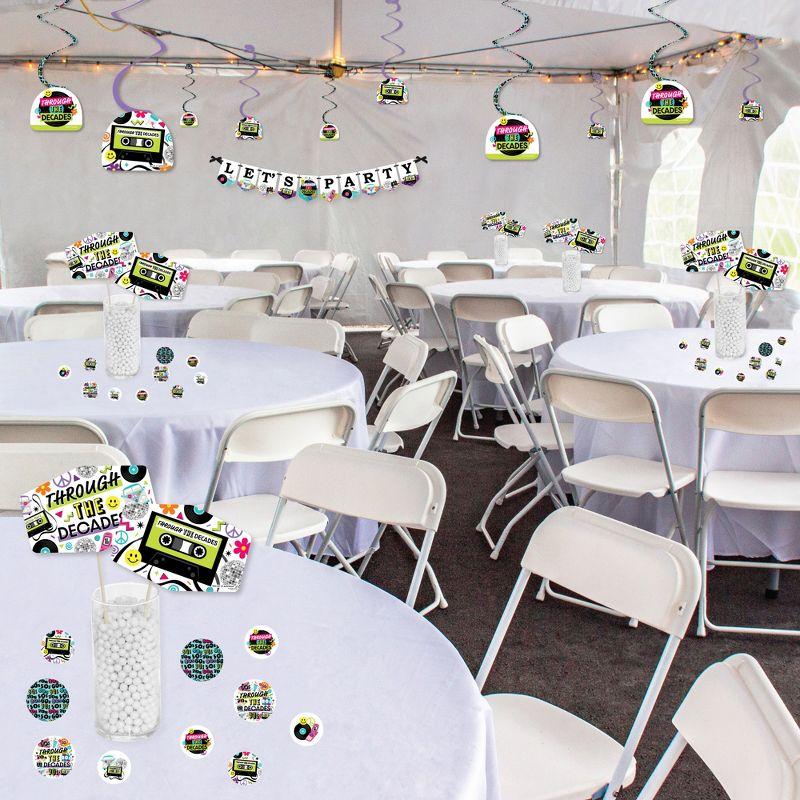 Big Dot of Happiness Through the Decades - 50s, 60s, 70s, 80s, and 90s Party Supplies Decoration Kit - Decor Galore Party Pack - 51 Pieces