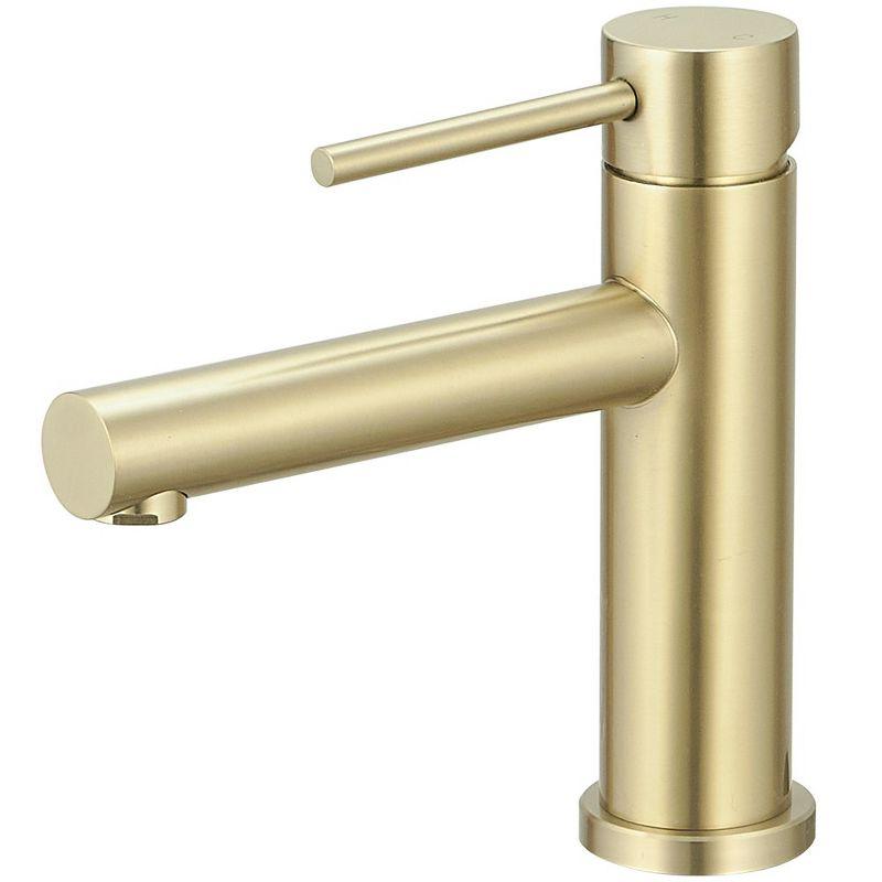 Brushed Gold Stainless Steel Single-Handle Bathroom Faucet