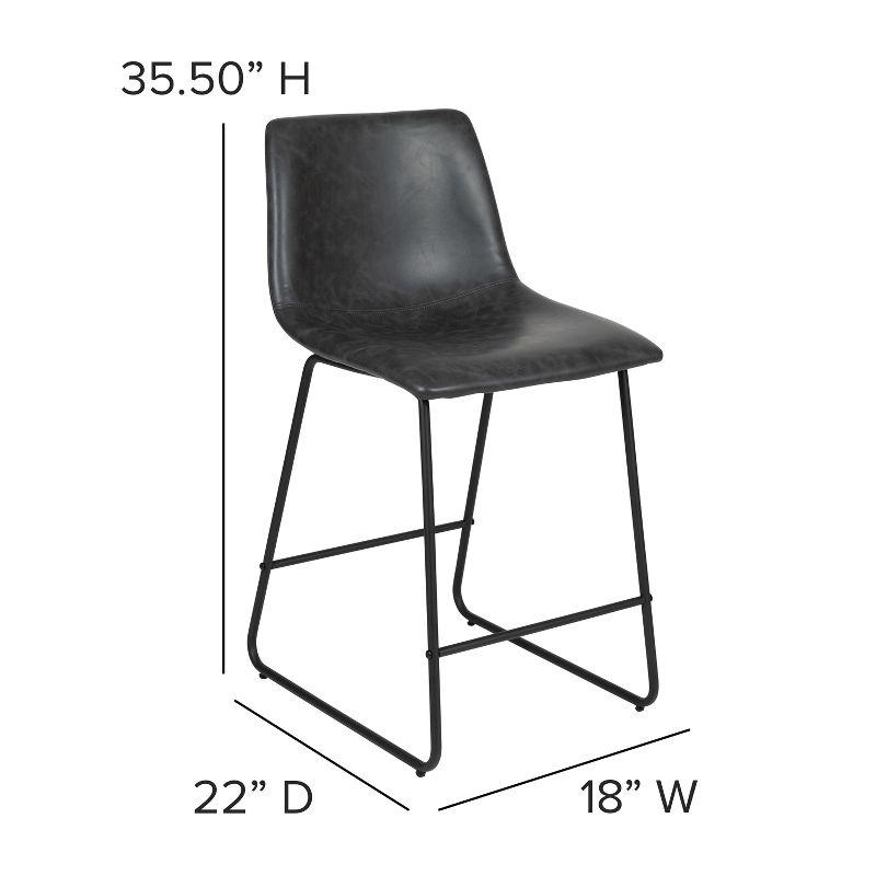 Flash Furniture Ringel Upholstered Counter Stool with Metal Frame