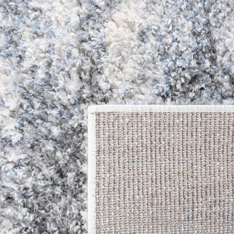 Berber Shag BER273 Power Loomed Runner Rug - Ivory/Grey - 2'x10' - Safavieh.