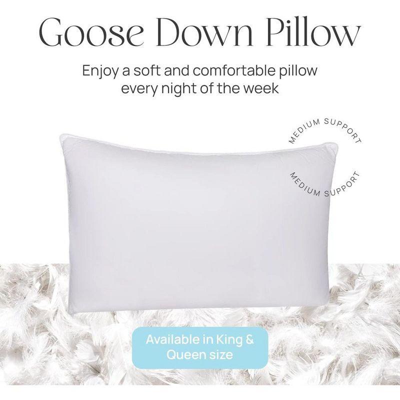 East Coast Bedding Balanced Dream 50/50 Goose Feather Down Pillow Set of 2