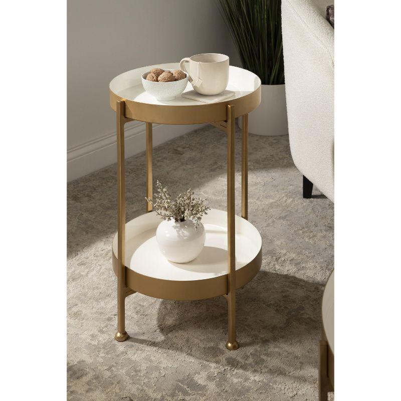 Kate and Laurel Nira Two-Tiered Metal Side Table