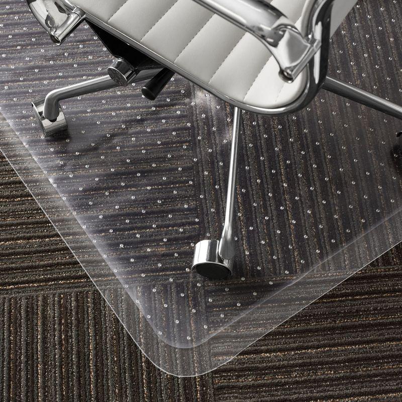 Clear Plastic Office Chair Mat with Lip for Carpet Floors, 36" x 48"