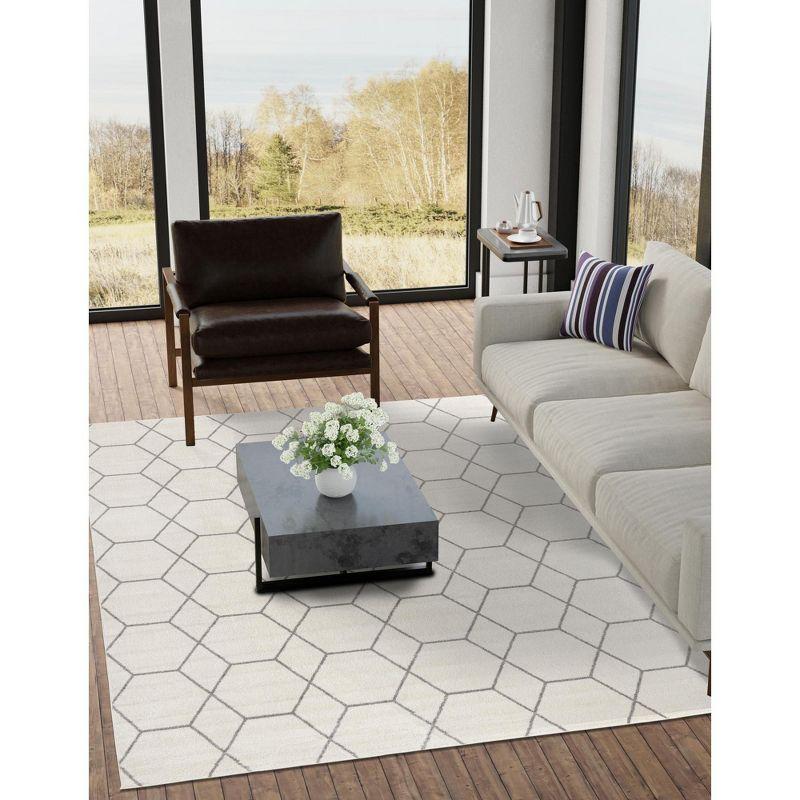 Unique Loom Trellis Frieze Geometric Trellis Indoor Woven Area Rug