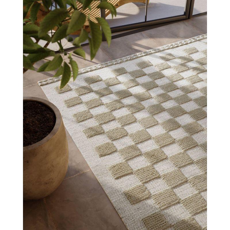 Momeni 6'3"x9' Willow Check Handwoven Area Rug Beige: Wool, Low Pile, Classic Pattern, Indoor, Handmade, Rectangle
