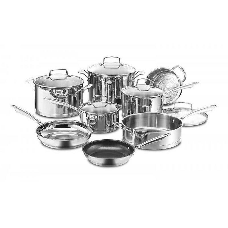 Professional 13-Piece Stainless Steel Cookware Set with Glass Lids