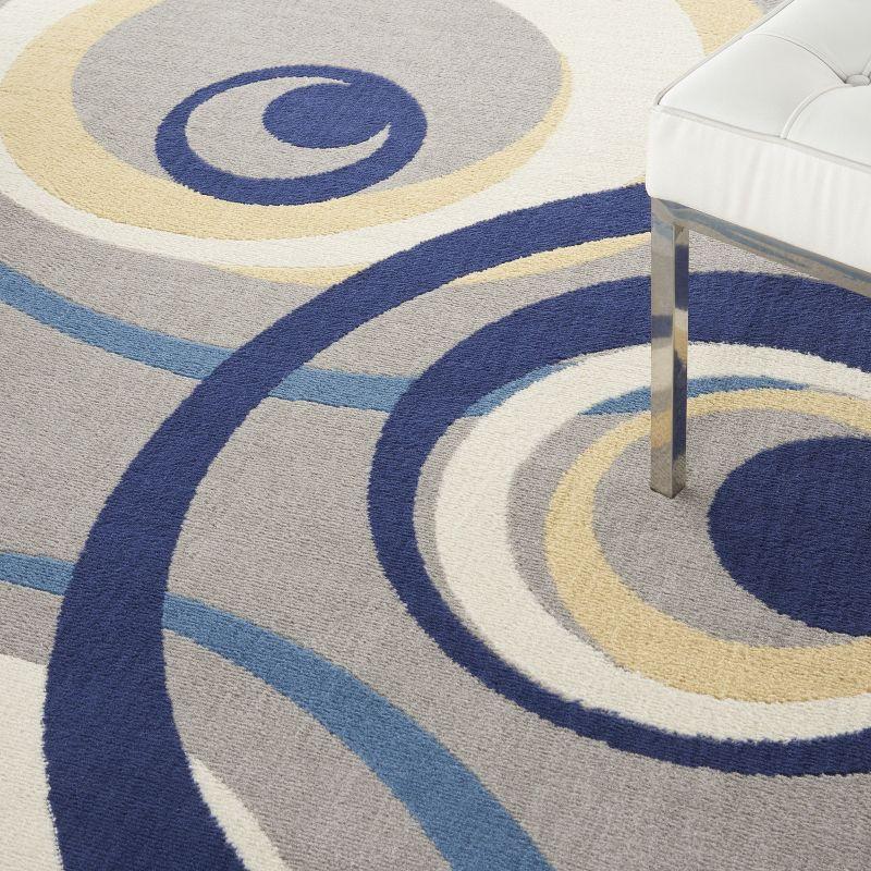 Nourison Grafix GRF21 Indoor only Area Rug - Grey 6' x 9'