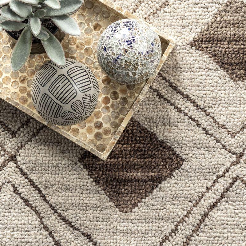 Arvin Olano x Rugs USA Trellis Wool Beige Area Rug