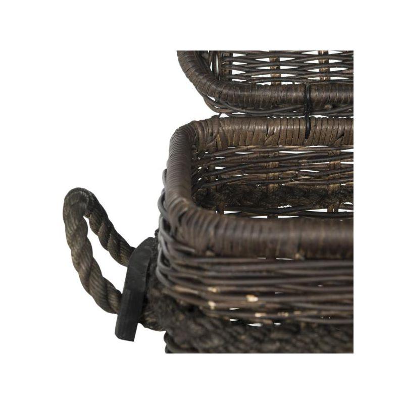 Sidonie Wicker Hamper - Dark Natural - Safavieh